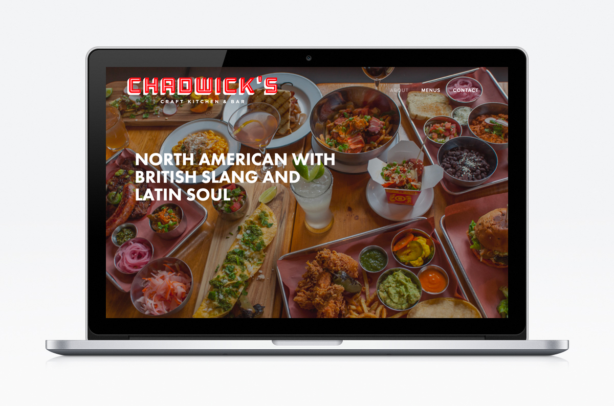 Chadwicks Craft Kitchen Bar Website design Toronto by Taylor Wolfe